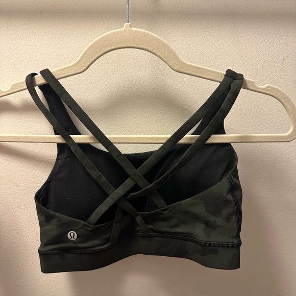 Lululemon Energy Bra Medium Support in Incognito Camo Multi Gator Green Size 4 - Picture 4 of 4